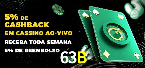 Promoções do cassino ao Vivo 63B